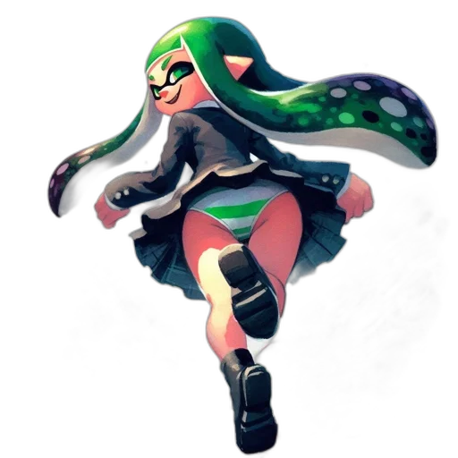 dress, jacket, weapon, hair transparent PNG cut-out