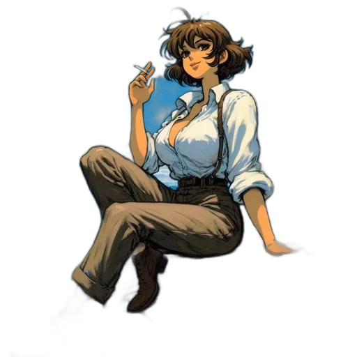 staff, jacket, concept art, comic book art transparent PNG cut-out