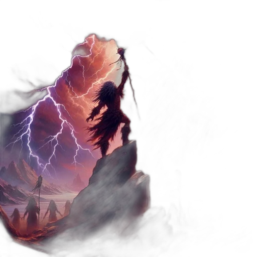 dragon, hair, creature, sword transparent PNG cut-out