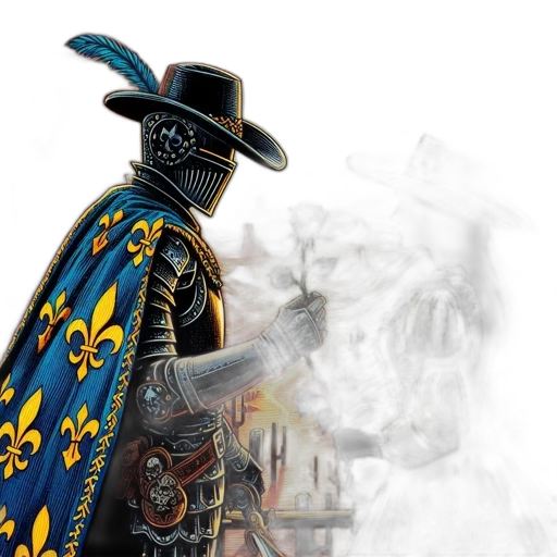 sword, jacket, mask, staff transparent PNG cut-out