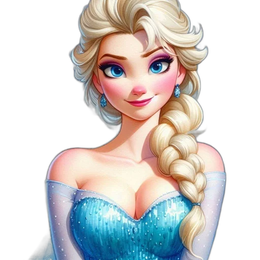dress, face, fantasy art, cartoon transparent PNG cut-out
