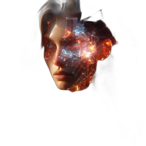face, mask, robot, crown transparent PNG cut-out