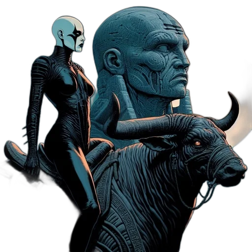 mask, comic book art, concept art, outer space transparent PNG cut-out