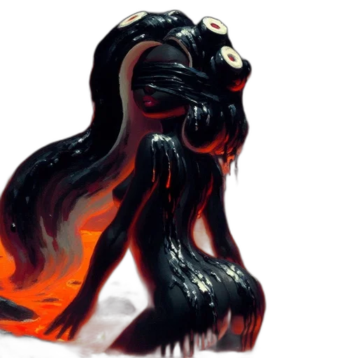 creature, mask, dragon, hair transparent PNG cut-out