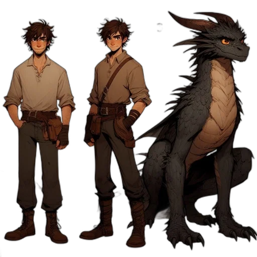 dragon, creature, staff, animal transparent PNG cut-out