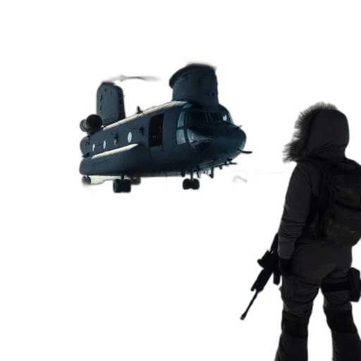 robot, weapon, concept art, 3d render transparent PNG cut-out