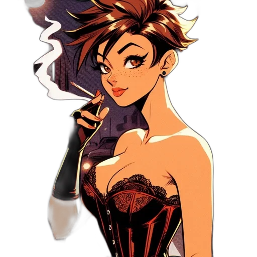dress, staff, mask, comic book art transparent PNG cut-out