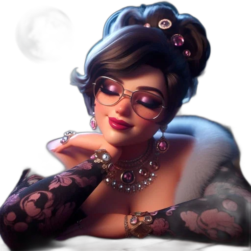 dress, jewelry, face, staff transparent PNG cut-out