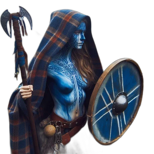 fantasy art, concept art, comic book art, blue transparent PNG cut-out
