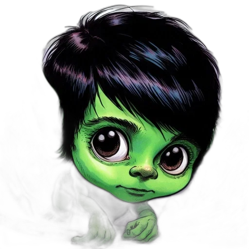 face, creature, concept art, cartoon transparent PNG cut-out