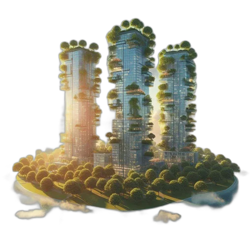 building, 3d render, concept art, fantasy art transparent PNG cut-out