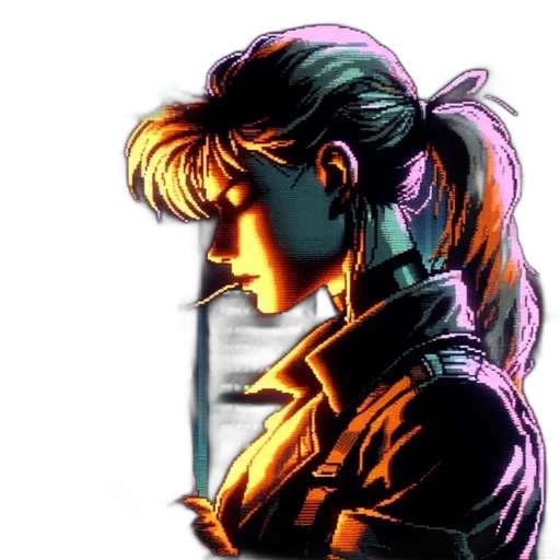 jacket, robot, staff, face transparent PNG cut-out