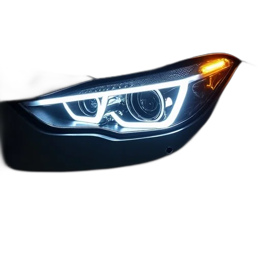 car, 3d render, photorealistic, led transparent PNG cut-out