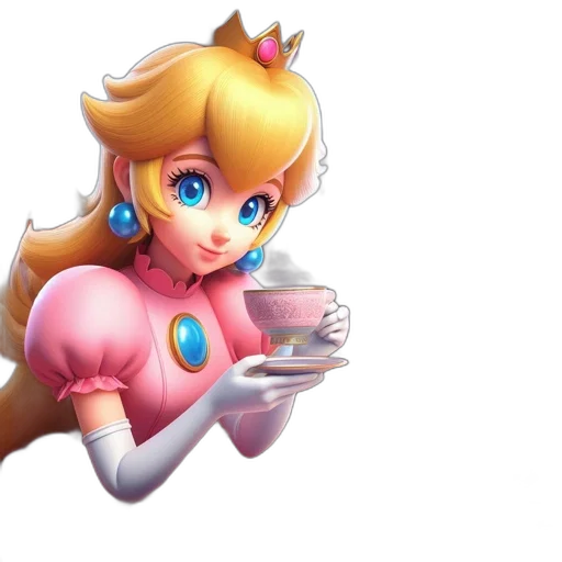 crown, dress, robot, 3d render transparent PNG cut-out