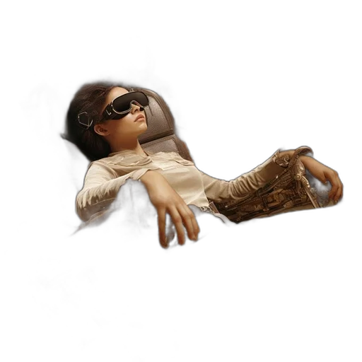 3d render, elegant, woman, occupies transparent PNG cut-out