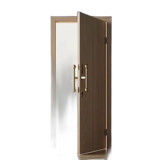 furniture, 3d render, opening, door transparent PNG cut-out