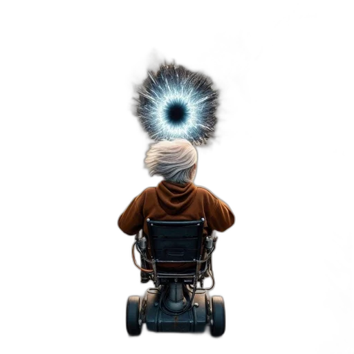 staff, robot, weapon, hair transparent PNG cut-out