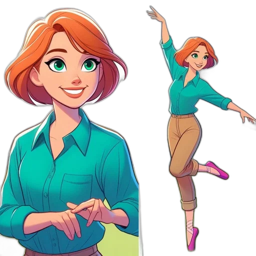 dress, staff, jacket, cartoon transparent PNG cut-out