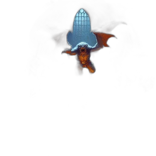 dragon, staff, creature, crown transparent PNG cut-out