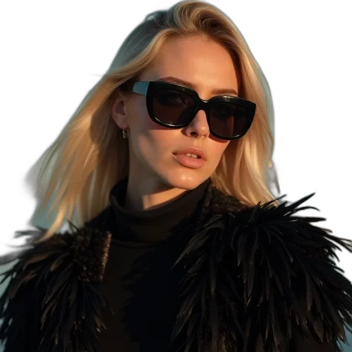 jacket, hair, staff, beautiful transparent PNG cut-out