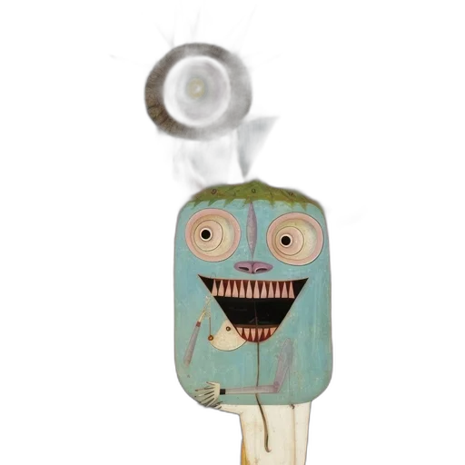 robot, mask, staff, creature transparent PNG cut-out