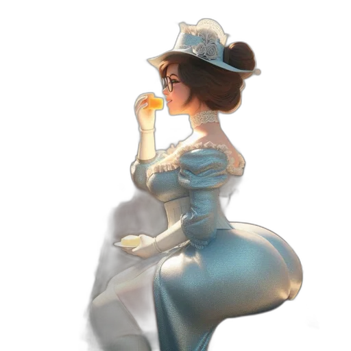 dress, staff, hat, crown transparent PNG cut-out