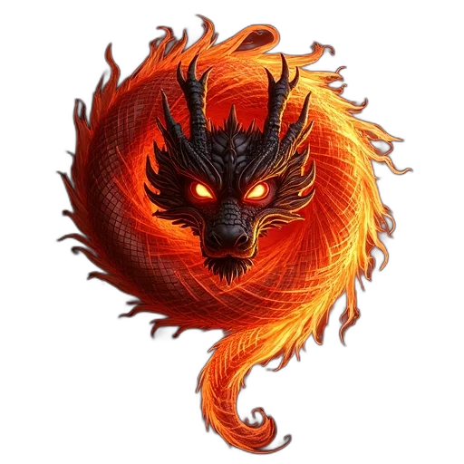dragon, mask, creature, staff transparent PNG cut-out