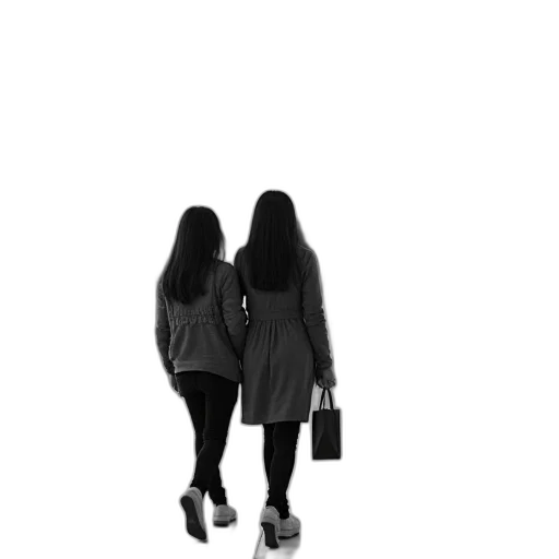 jacket, dress, staff, hair transparent PNG cut-out