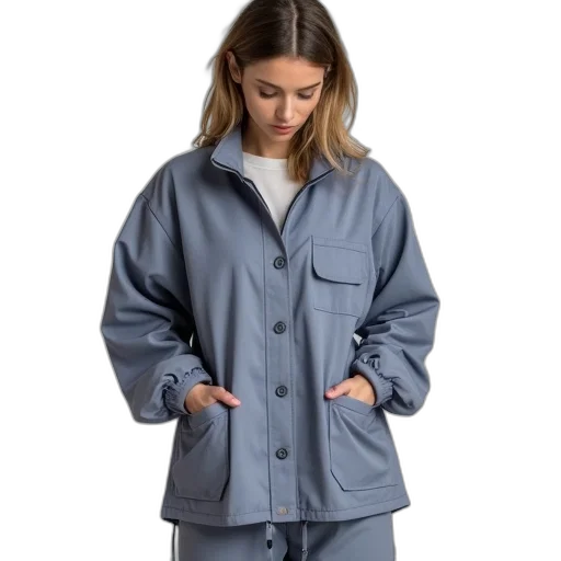 jacket, dress, blue, monochrome transparent PNG cut-out