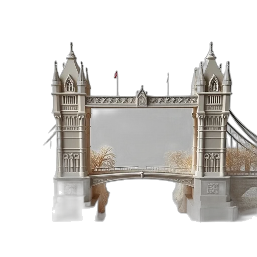 3d render, concept art, photorealistic, bridge transparent PNG cut-out