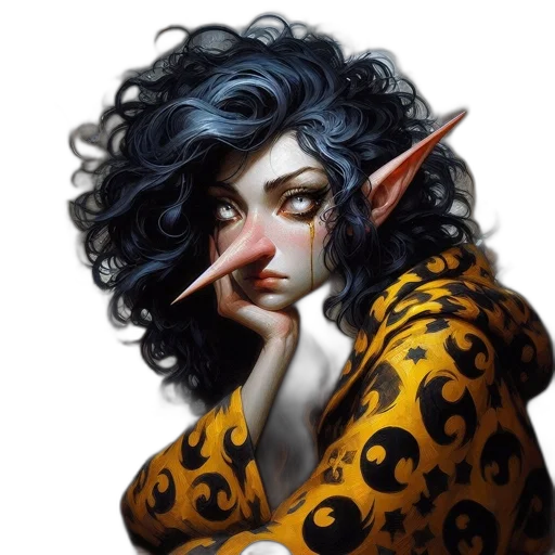 face, staff, fantasy art, photorealistic transparent PNG cut-out