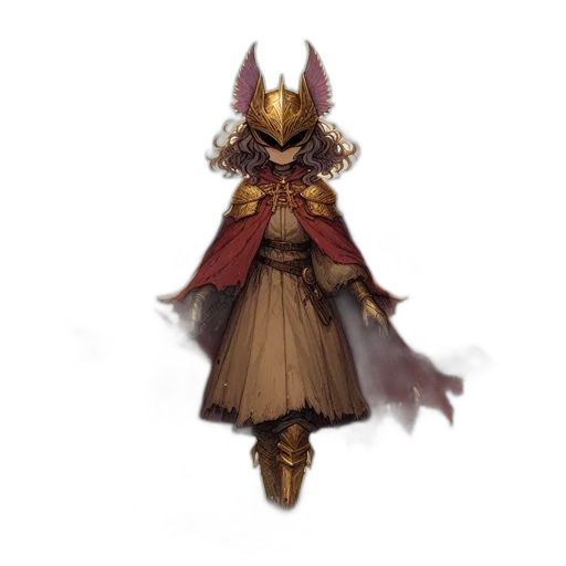 mask, dress, staff, crown transparent PNG cut-out