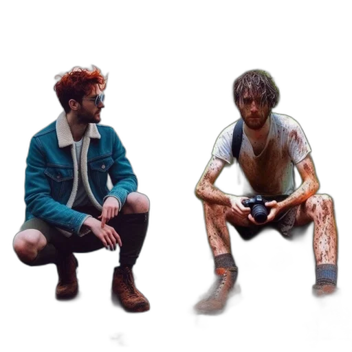 jacket, shoes, concept art, pixel art transparent PNG cut-out