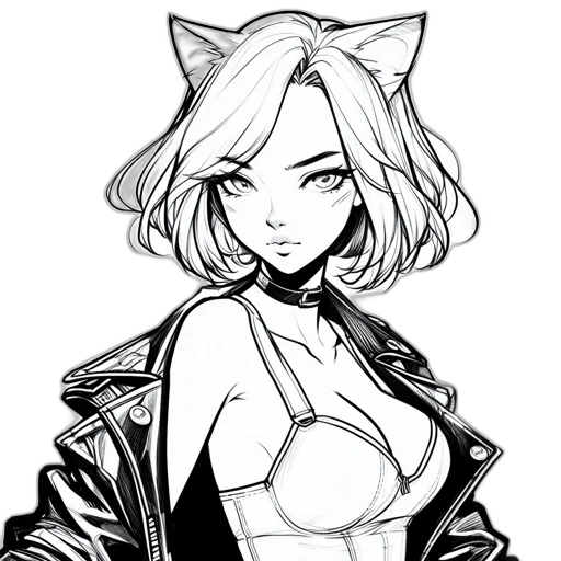 jacket, comic book art, cyberpunk, concept art transparent PNG cut-out
