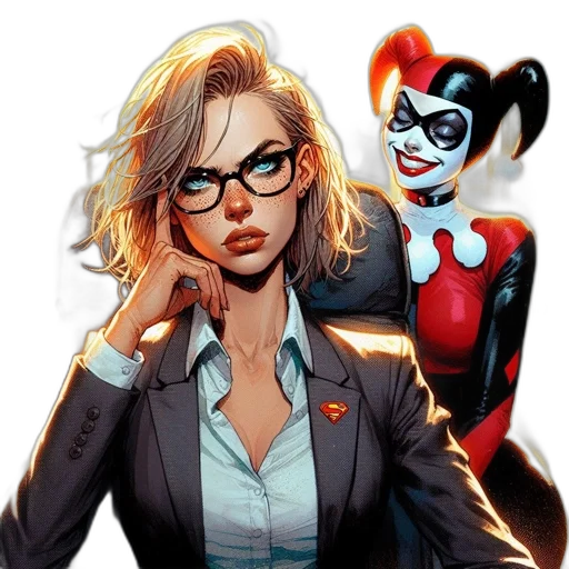 comic book art, concept art, cartoon, woman transparent PNG cut-out