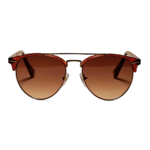 brown, metal, frame, sunglasses transparent PNG cut-out