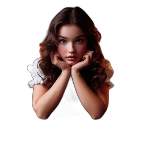 crown, dress, hair, face transparent PNG cut-out