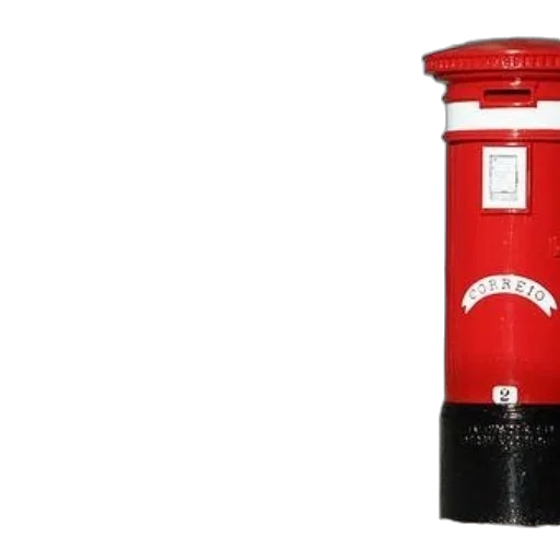 3d render, red, black, postbox transparent PNG cut-out