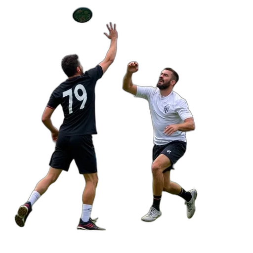 two, men, playing, game transparent PNG cut-out