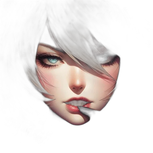 face, mask, hair, creature transparent PNG cut-out