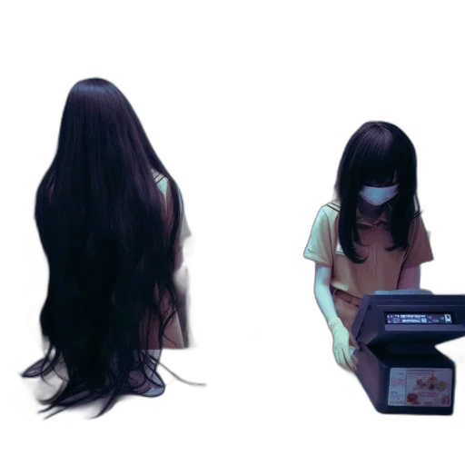 hair, creature, mask, dress transparent PNG cut-out
