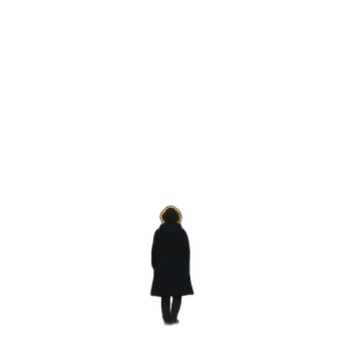 jacket, dress, staff, hair transparent PNG cut-out