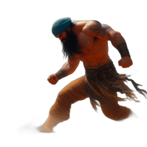 hair, creature, 3d render, concept art transparent PNG cut-out