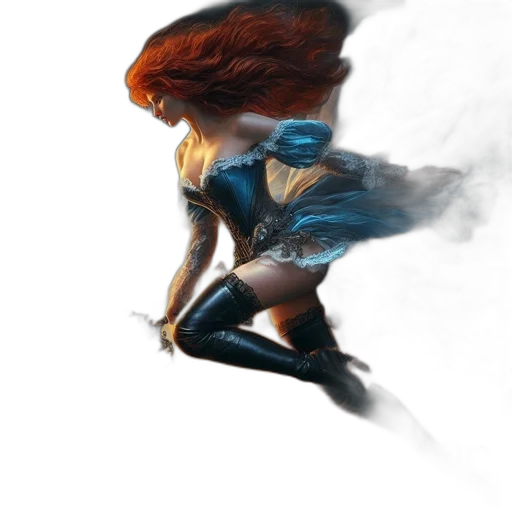 hair, dress, sword, creature transparent PNG cut-out