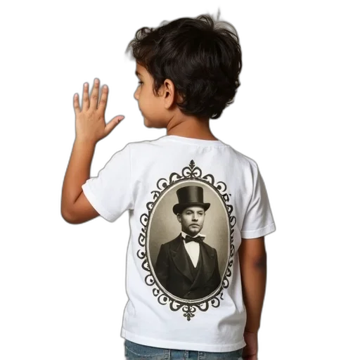 child, wearing, white, t-shirt transparent PNG cut-out