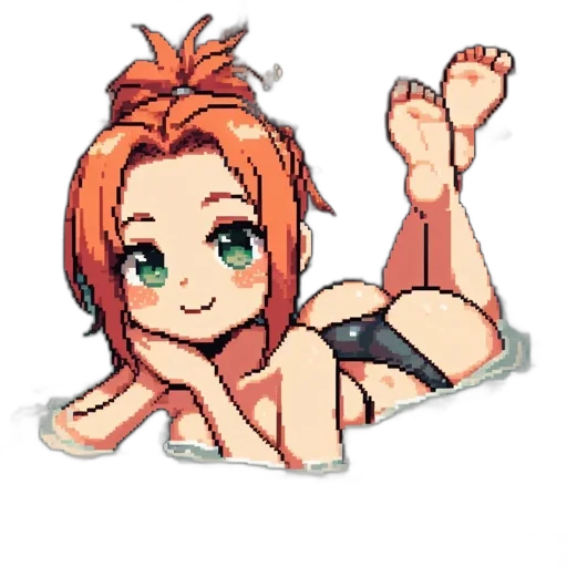 creature, pixel art, anime, cartoon transparent PNG cut-out