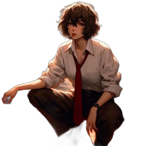 staff, jacket, face, creature transparent PNG cut-out