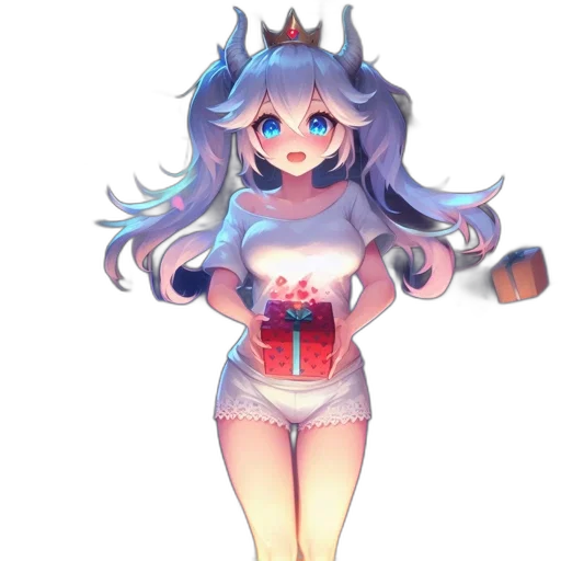 crown, dress, staff, robot transparent PNG cut-out