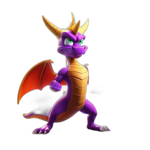 dragon, animal, creature, staff transparent PNG cut-out