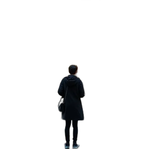 jacket, dress, staff, umbrella transparent PNG cut-out